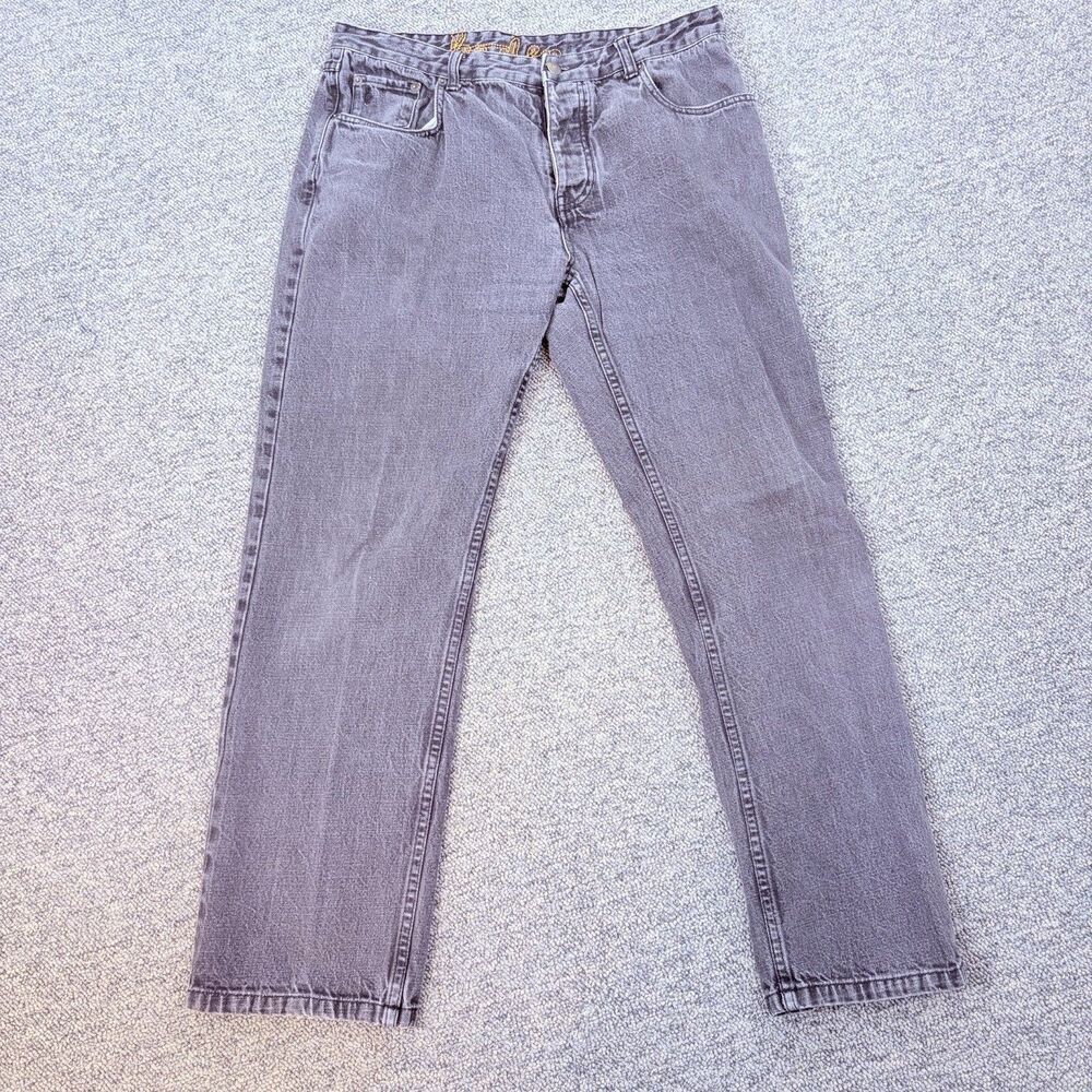 Boden Womens Straight Leg Jeans Gray Black Faded Wash EU 36R US 6